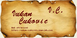 Vukan Ćuković vizit kartica